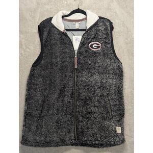 Georgia Bulldogs Vest Womens Large Pressbox Poodle Vest black